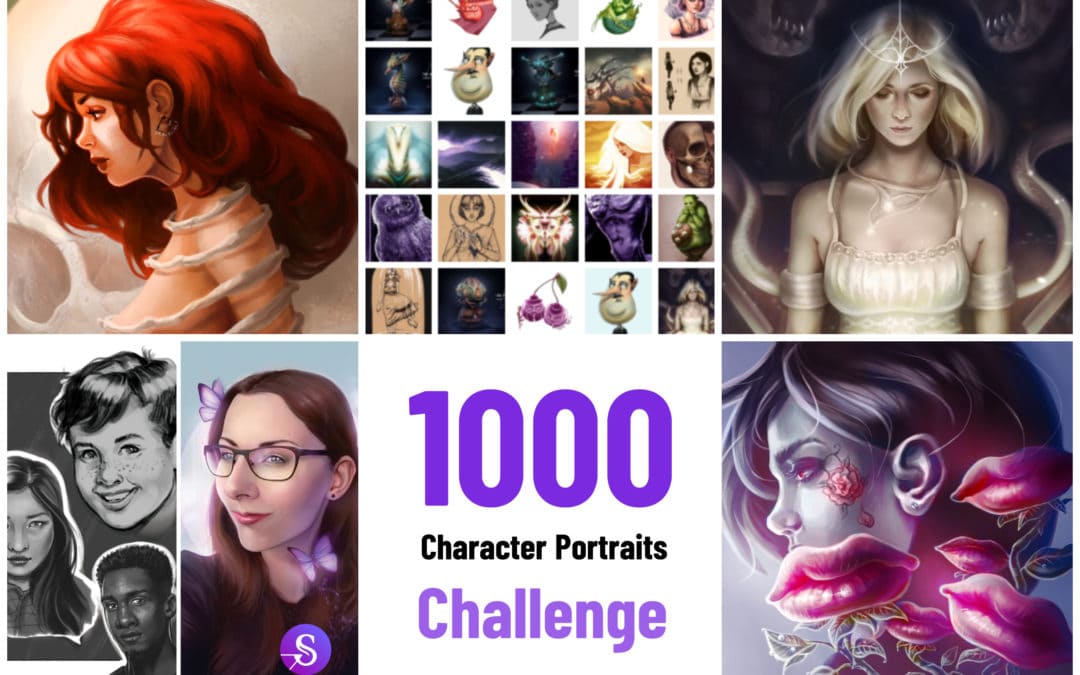 Zeichnen verbessern – Challenge Review: 1000 Character Portraits Projekt
