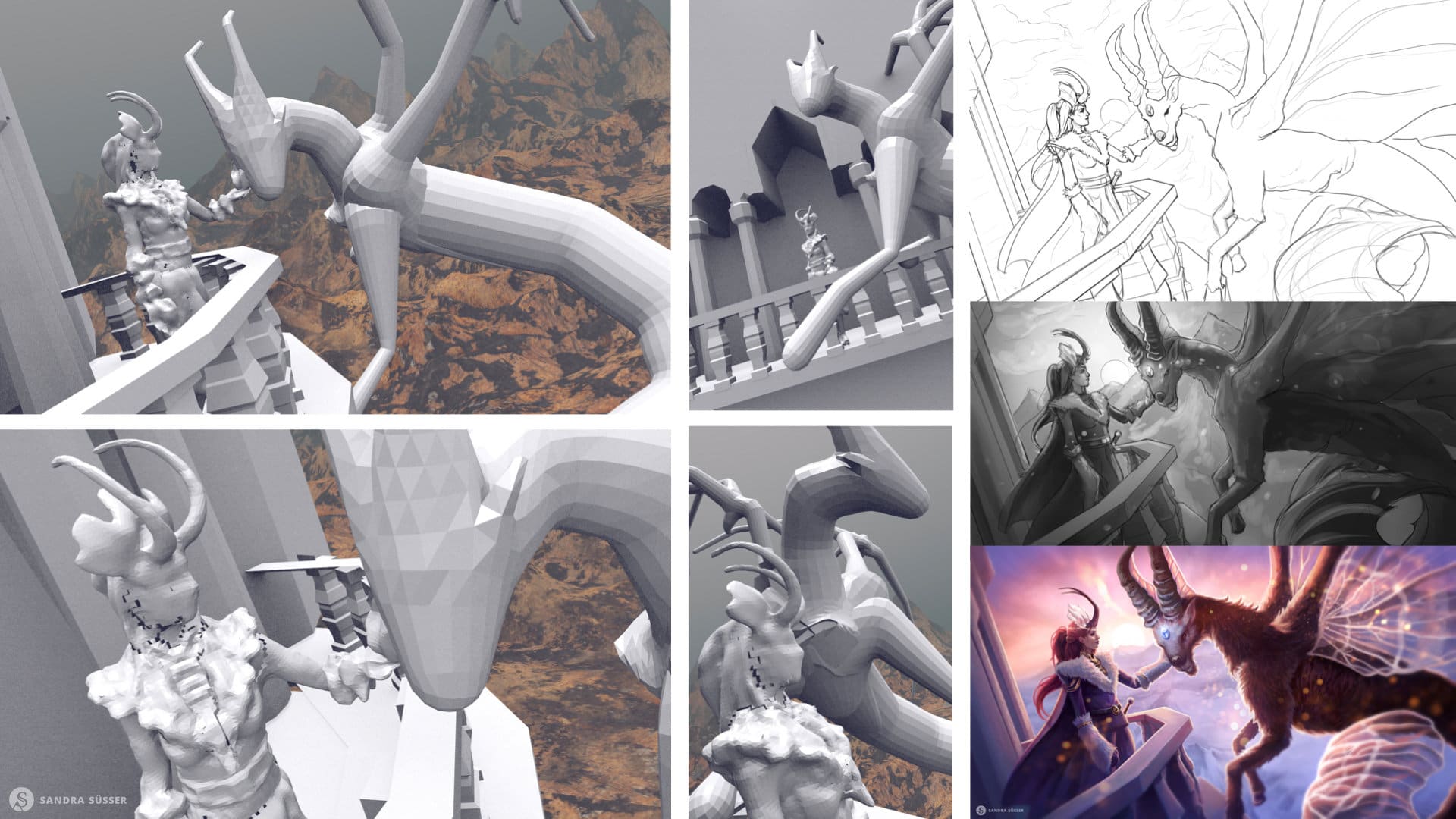 3D Modellieren lernen – Sternzeichen Overpainting Beispiele Sandra Süsser