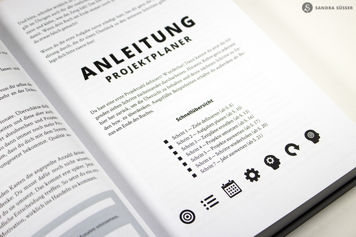 Projektplaner für Kreative – Innenseite Projektplaner für Kreative – Innenseite