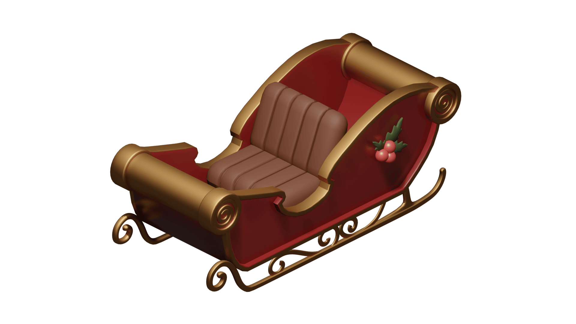 christmasSleigh_rend_v1 Christmas Factory 2019 3D Asset