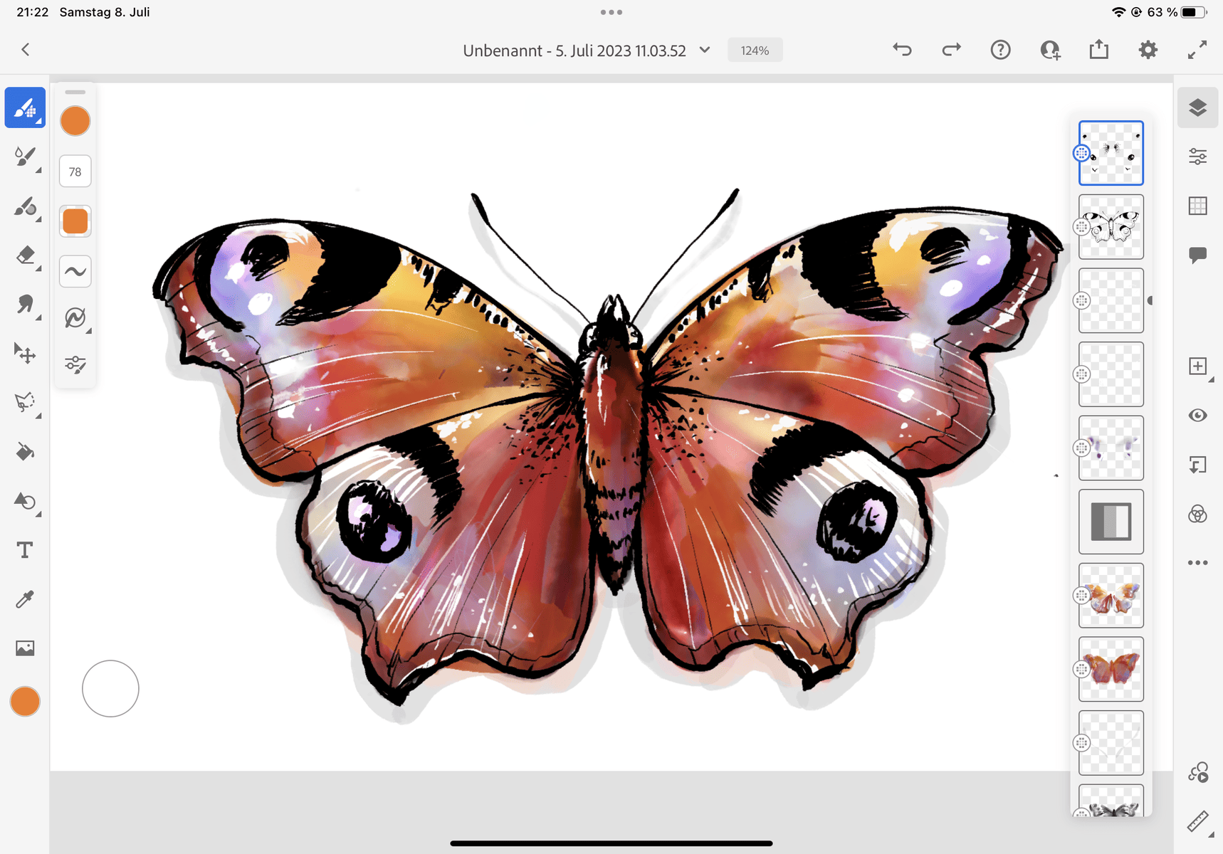 fresko_schmetterling_sandrasuesser Fresko Schmetterling