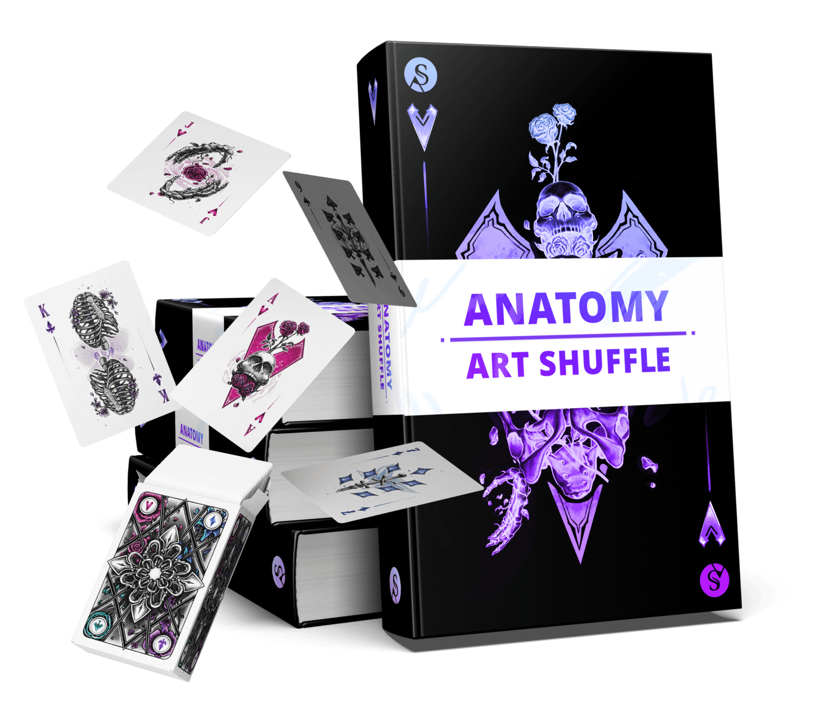 mockup_anatomyartshuffle_ALL_sandrasuesser_v2 Mein Buch für deine Persönlichkeitsentwicklung als kreativer Mensch