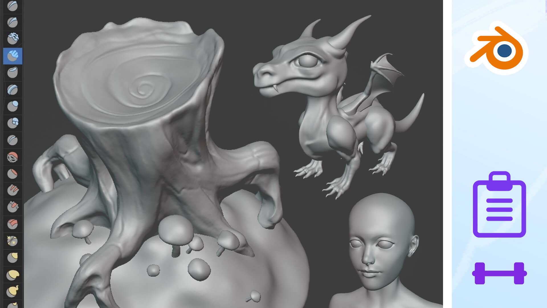 KURS UPDATE | 3D Sculpting: Drache, Porträt & mehr