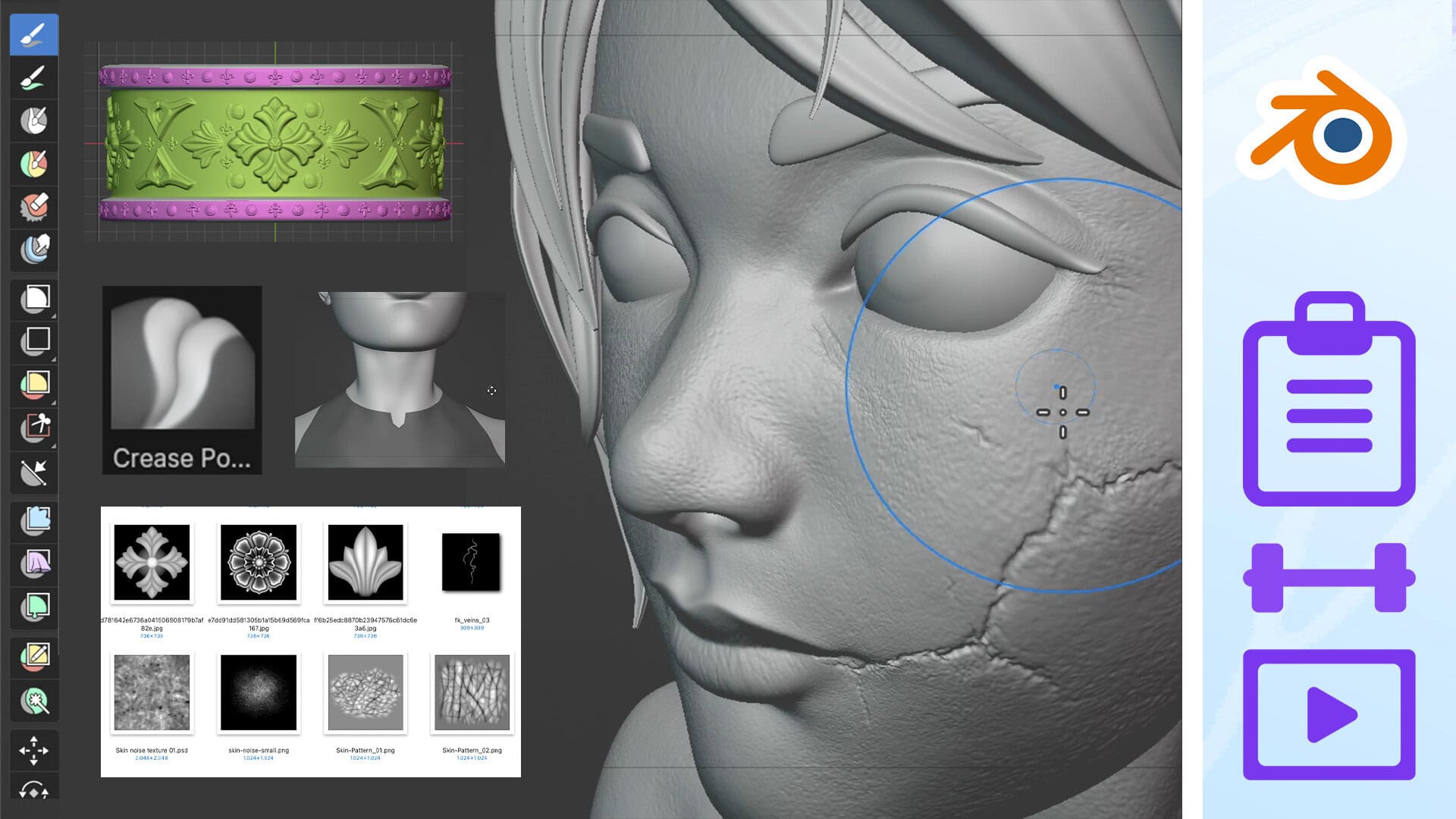 KURS UPDATE | 3D Detail-Sculpting Techniken für Blender 3D