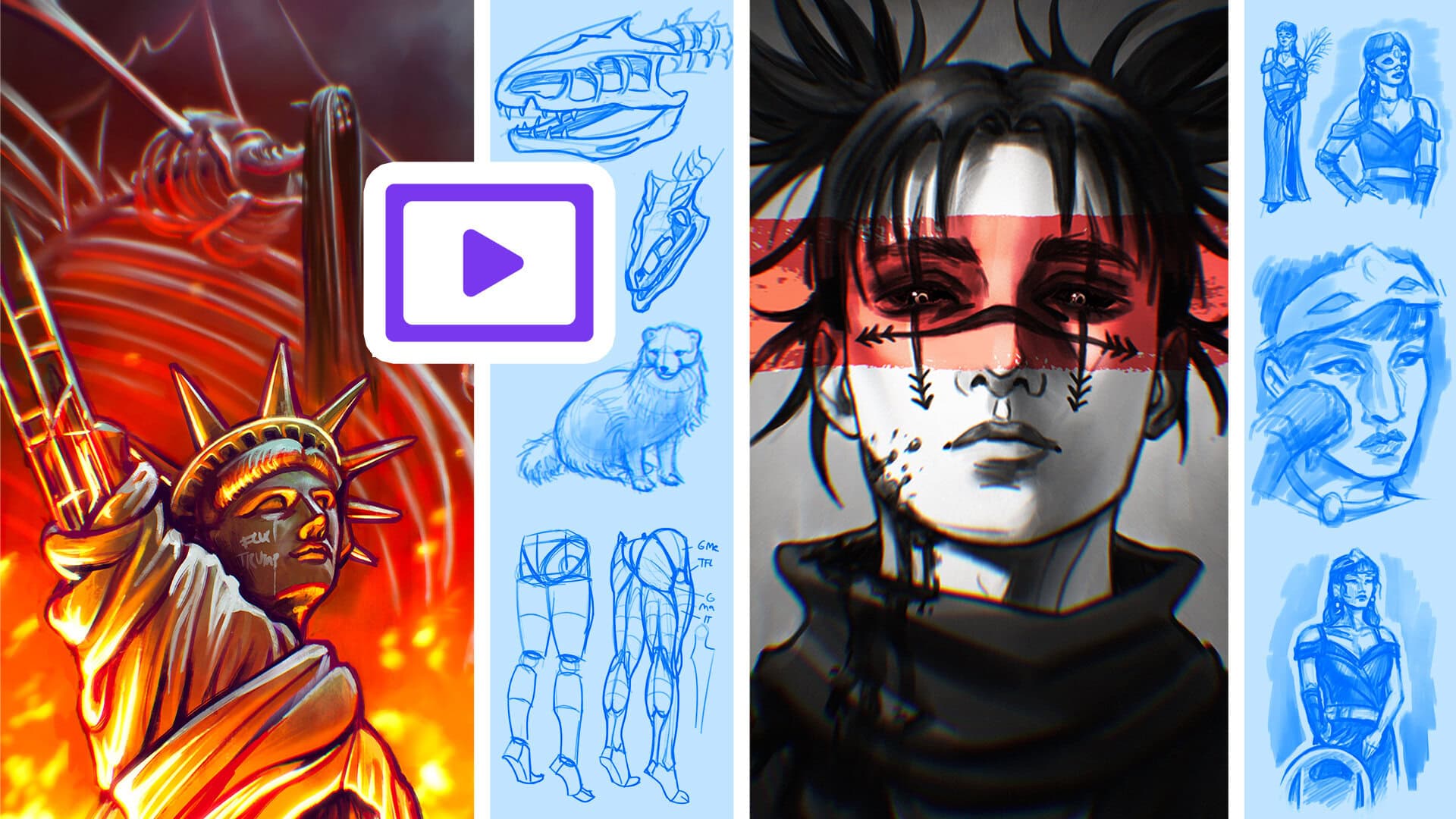 KURS UPDATE | Timelapses von figürlich-anatomischen Studien & Illustrationen